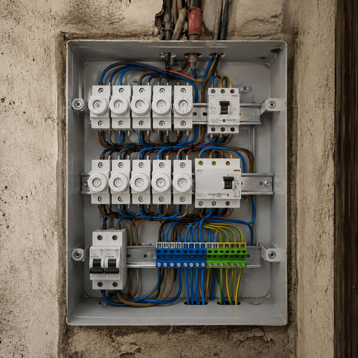 Cuadro eléctrico nuevo y ordenado